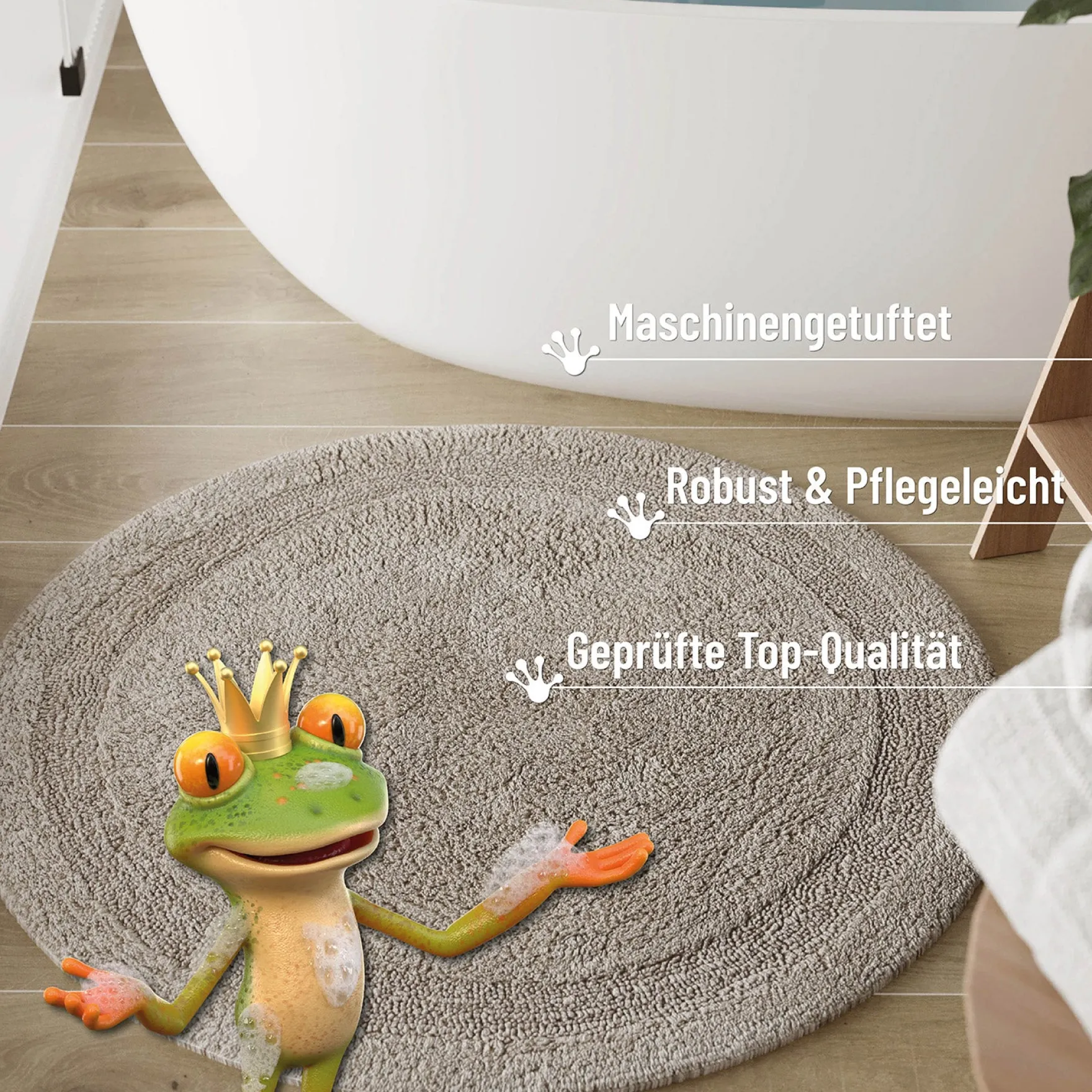 Badteppich Greige "Knut" WECONhome Basics