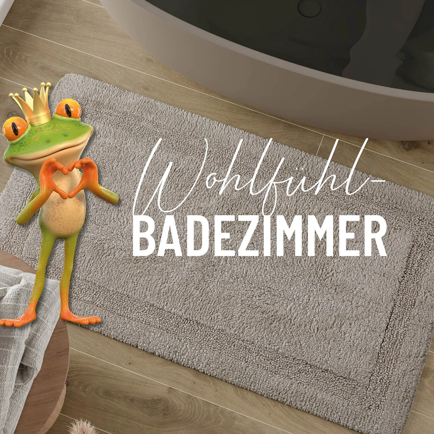 Badteppich Greige "Knut" WECONhome Basics