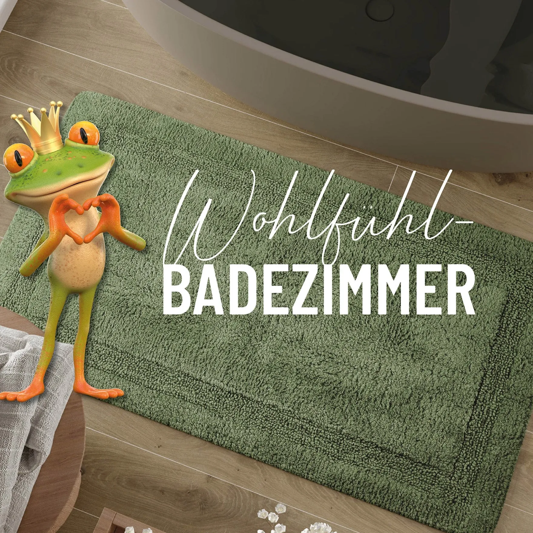 Badteppich Grün "Knut" WECONhome Basics