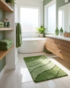 Badteppich Grün Multi