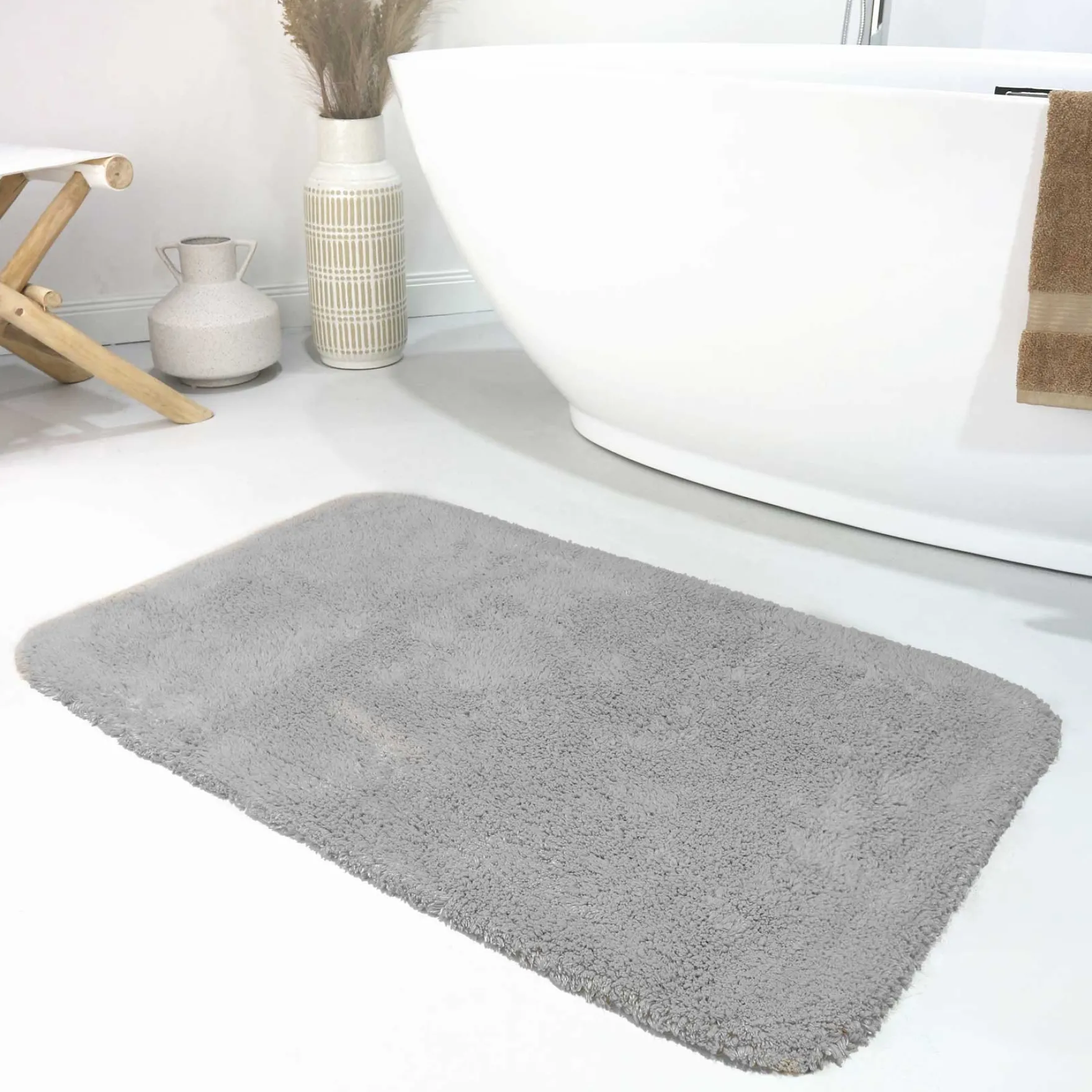 Badteppich Hellgrau "Ole" WECONhome Basics