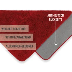 Badteppich Kamin Rot