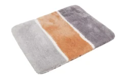 Badteppich Lachs Grau Braun 