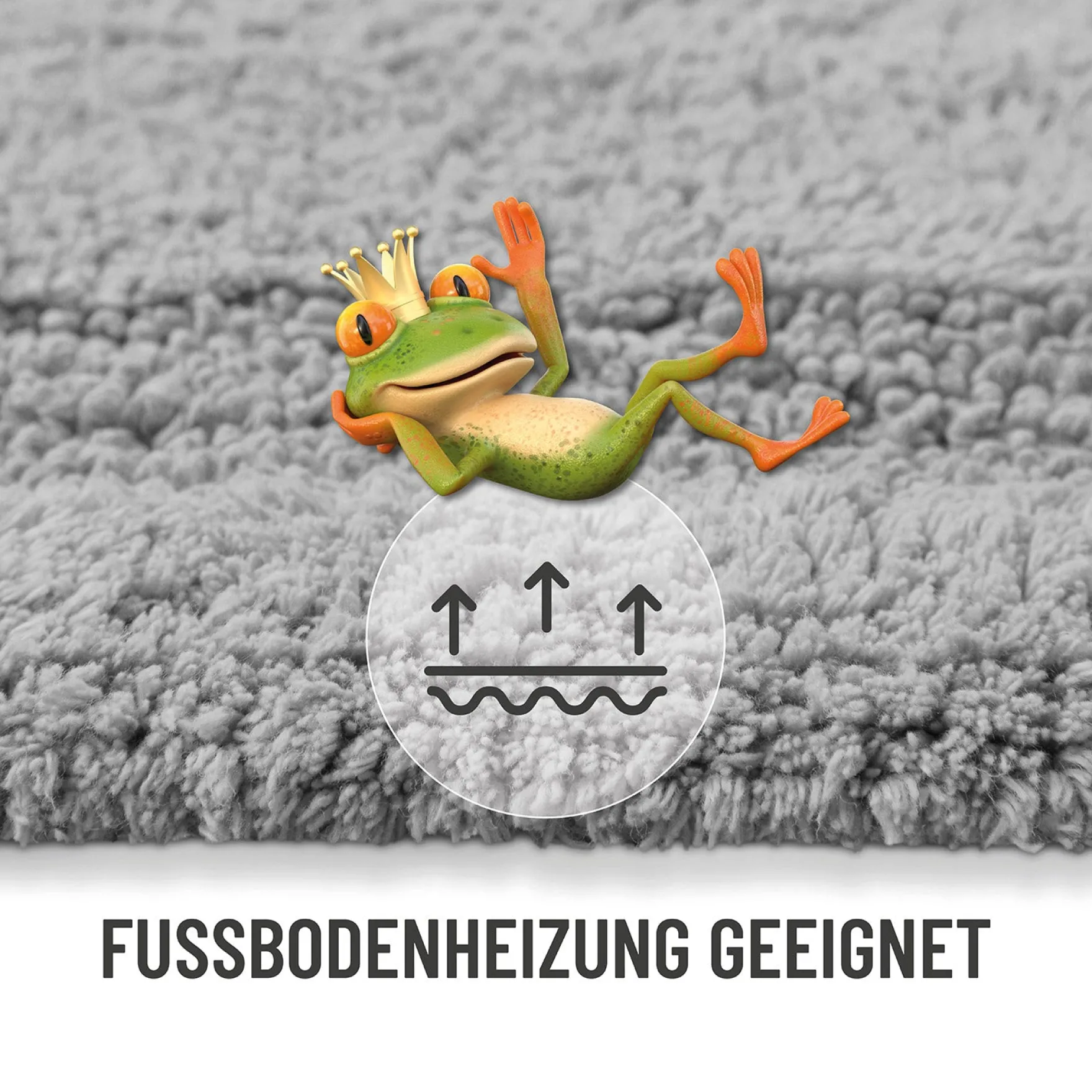 Badteppich Licht Grau "Knut" WECONhome Basics