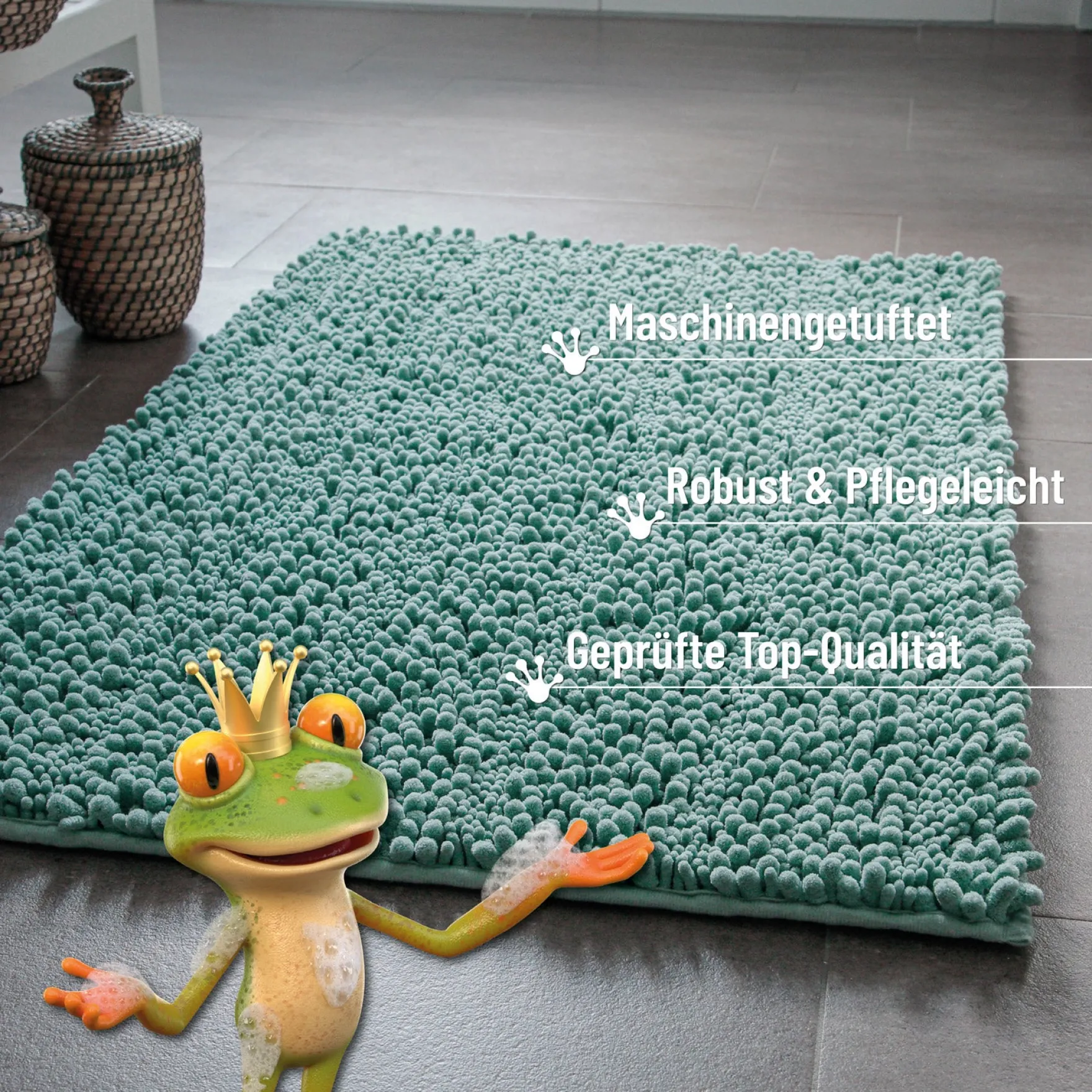 Badteppich Mint Grün "Benno" WECONhome Basics