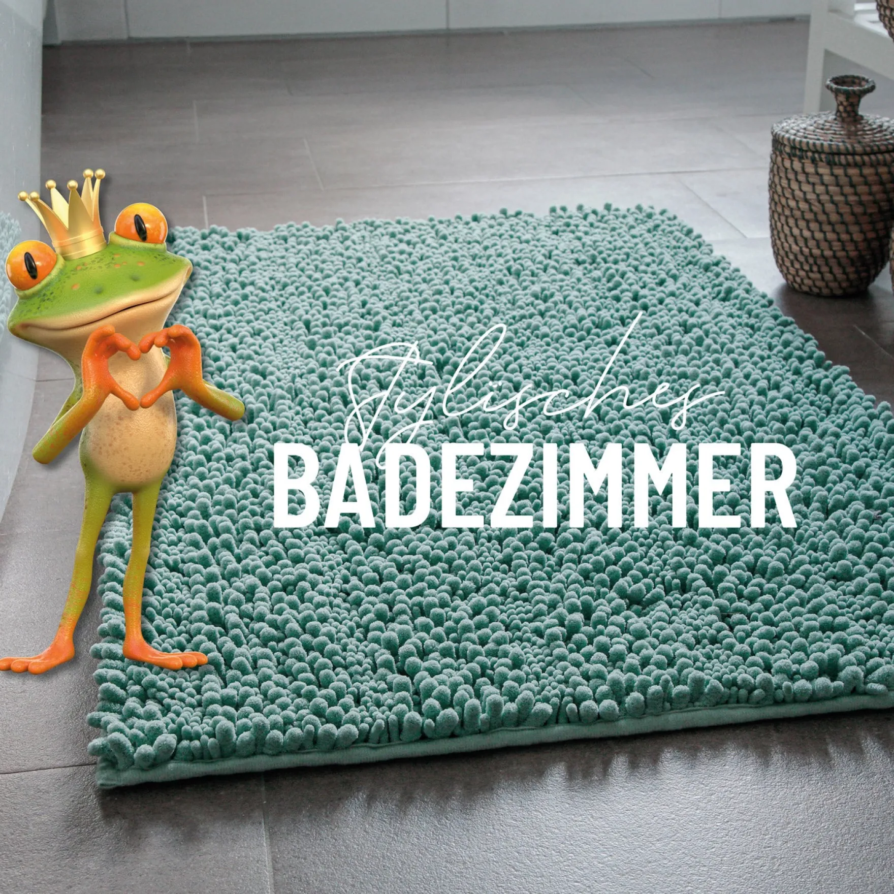 Badteppich Mint Grün "Benno" WECONhome Basics
