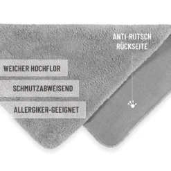 Badteppich Mittel Grau 