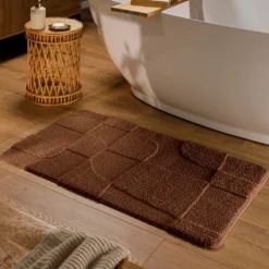 Badteppich Nuss Braun 