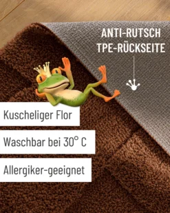 Badteppich Nuss Braun 