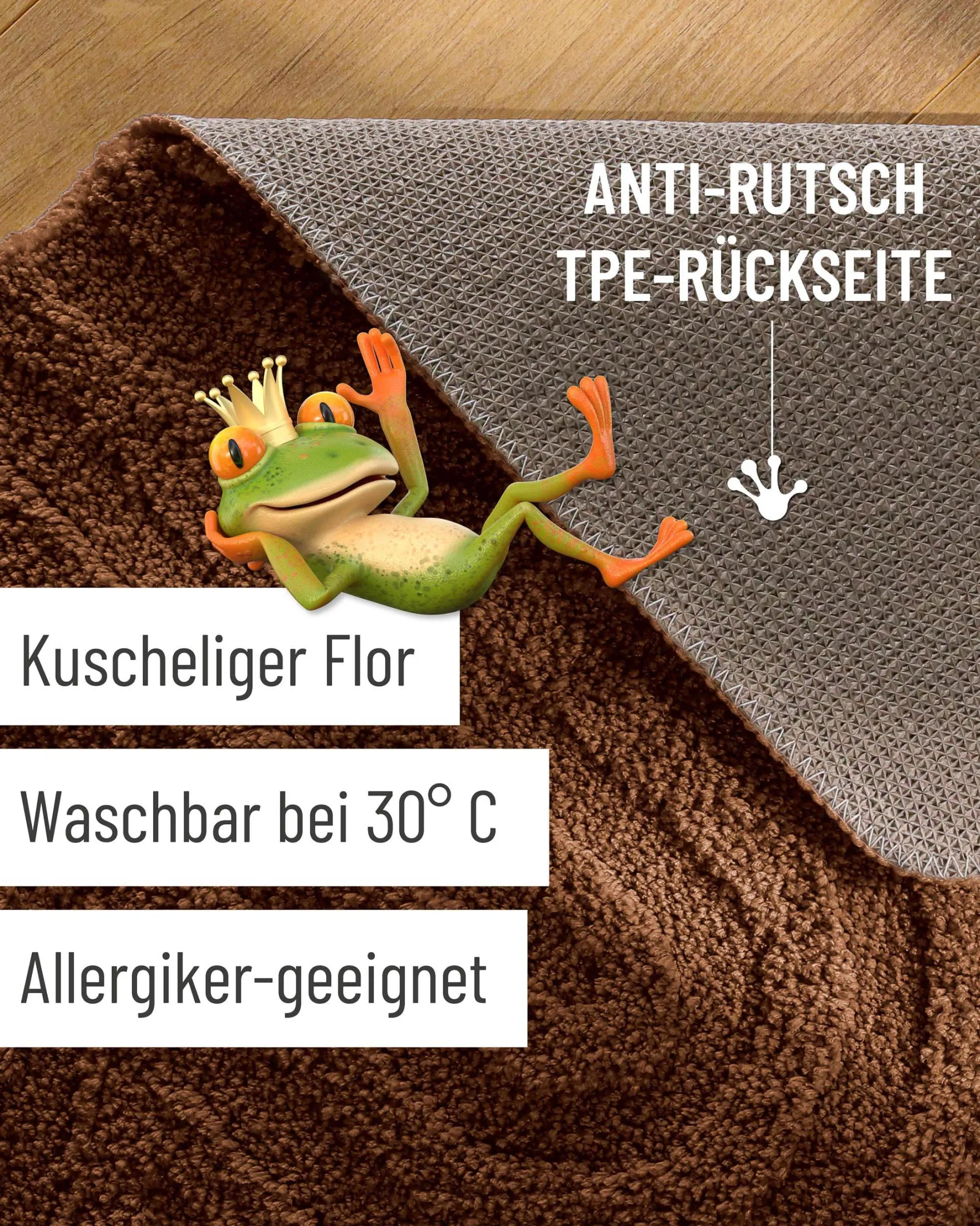 Badteppich Nuss Braun "Fiete" WECONhome