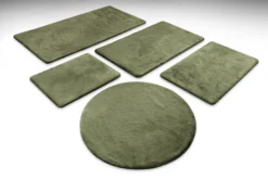 Badteppich Oliv Grün 