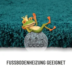Badteppich Petrol Grün