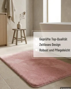 Badteppich Puder Rosa 