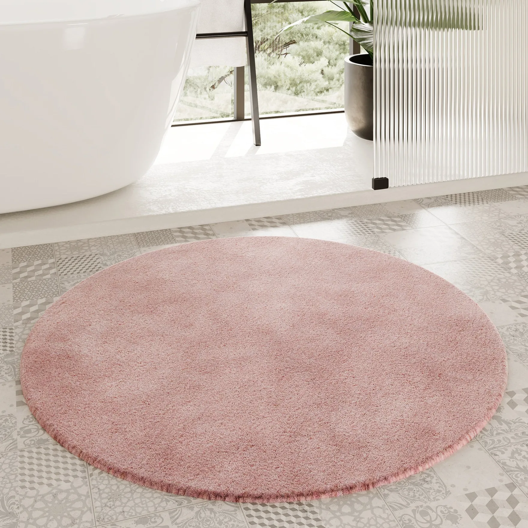 Badteppich Puder Rosa "Porto Azzurro" Homie Living