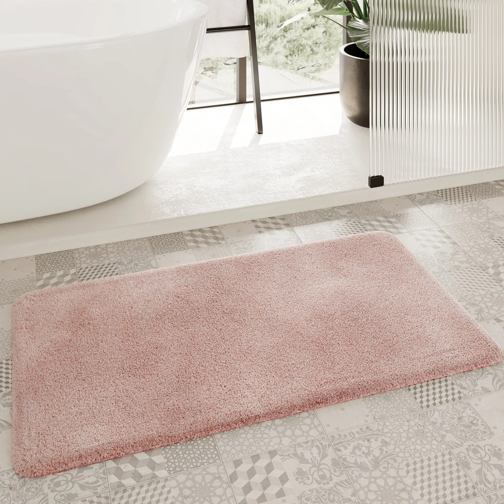 Badteppich Puder Rosa "Porto Azzurro" Homie Living