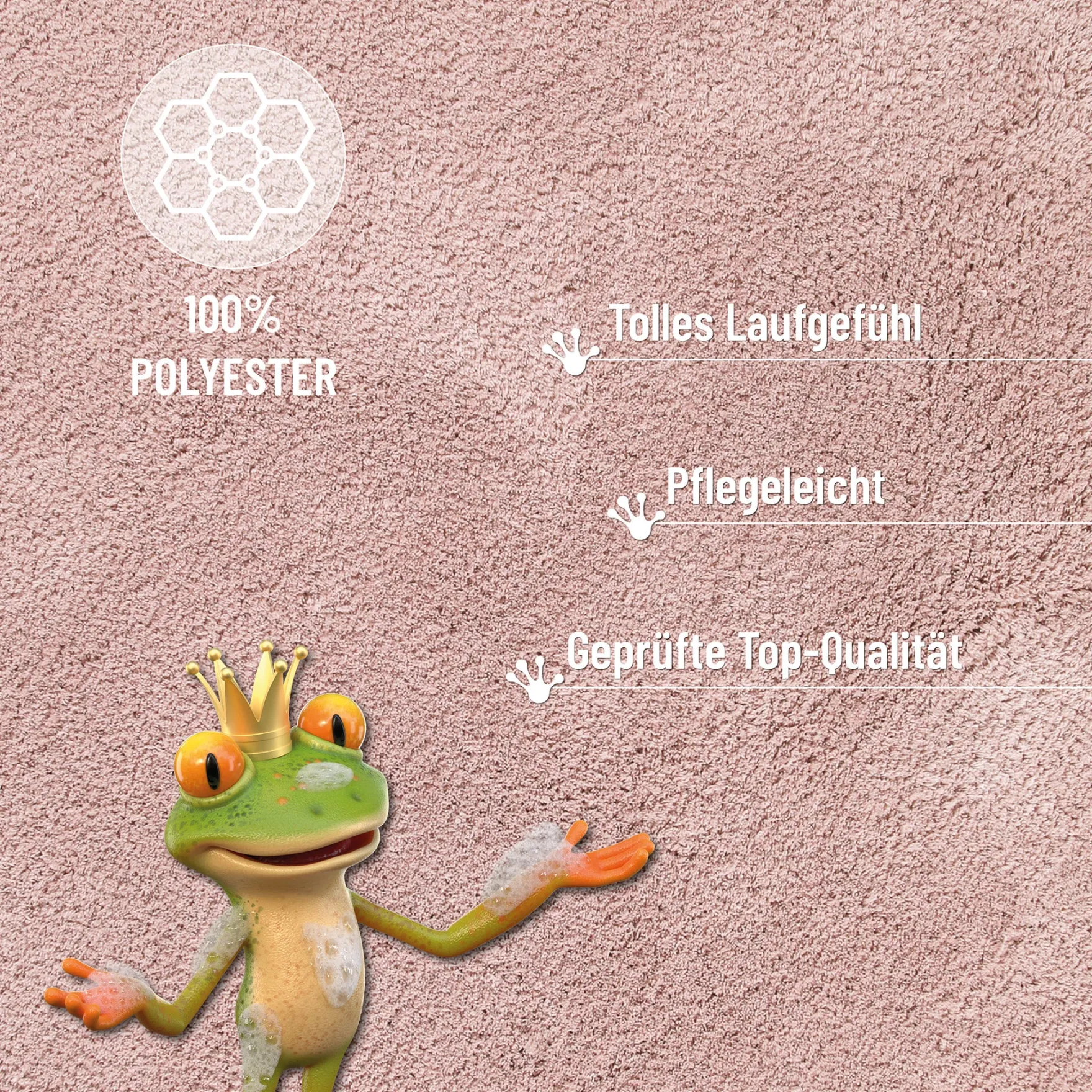 Badteppich Puder Rosa "Porto Azzurro" Homie Living