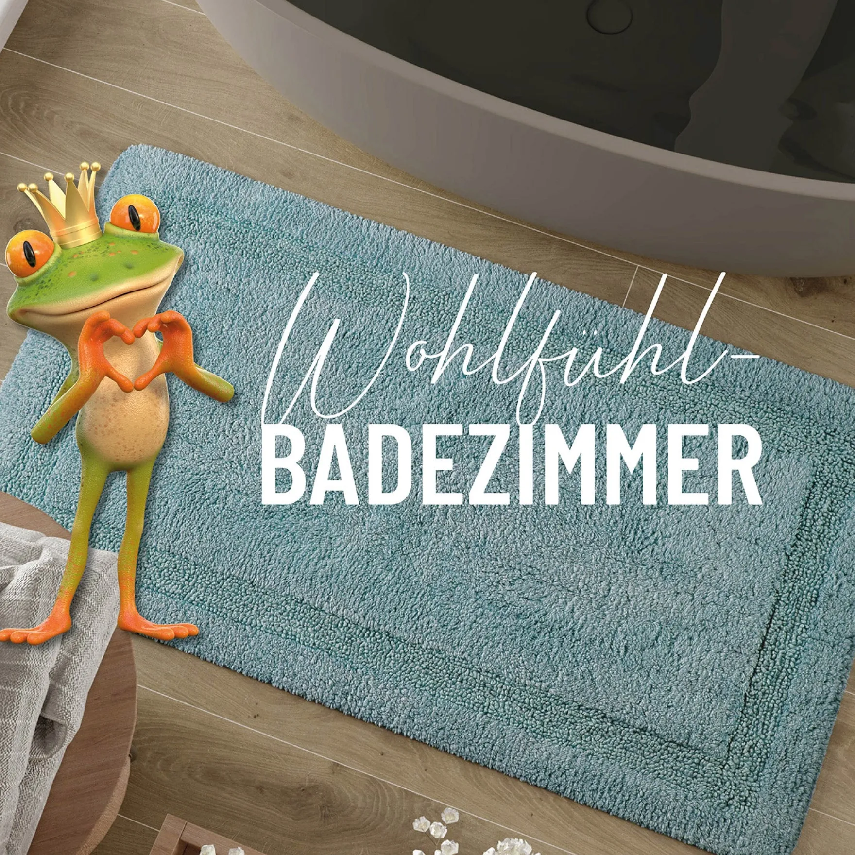 Badteppich Rauch Blau "Knut" WECONhome Basics