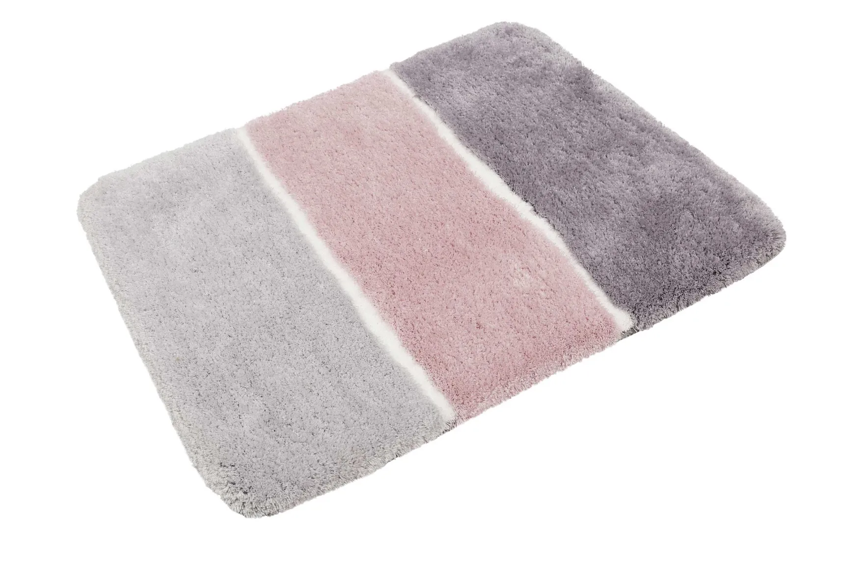 Badteppich Rosa Grau Silber "Rio Marina" Homie Living