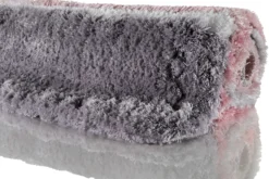 Badteppich Rosa Grau Silber