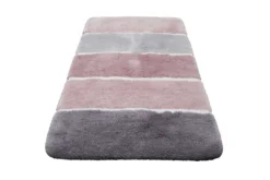 Badteppich Rosa Grau Silber