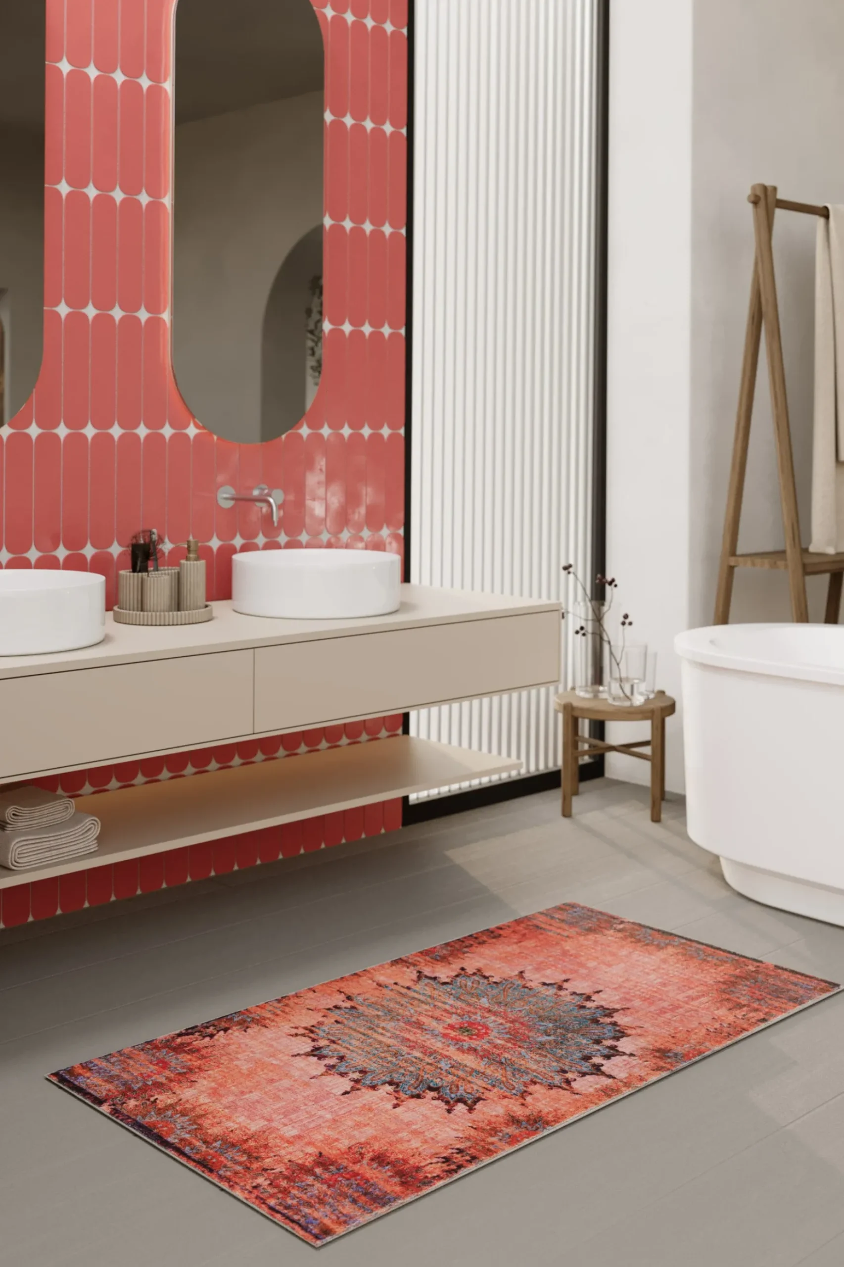 Badteppich Rot "Healing" WECONhome