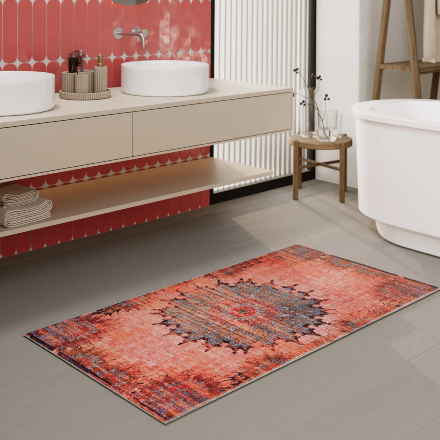 Badteppich Rot "Healing" WECONhome