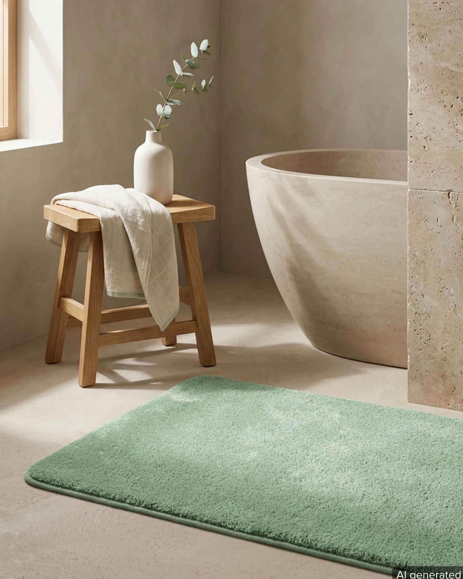 Badteppich Salbei Grün "Joris" WECONhome Basics