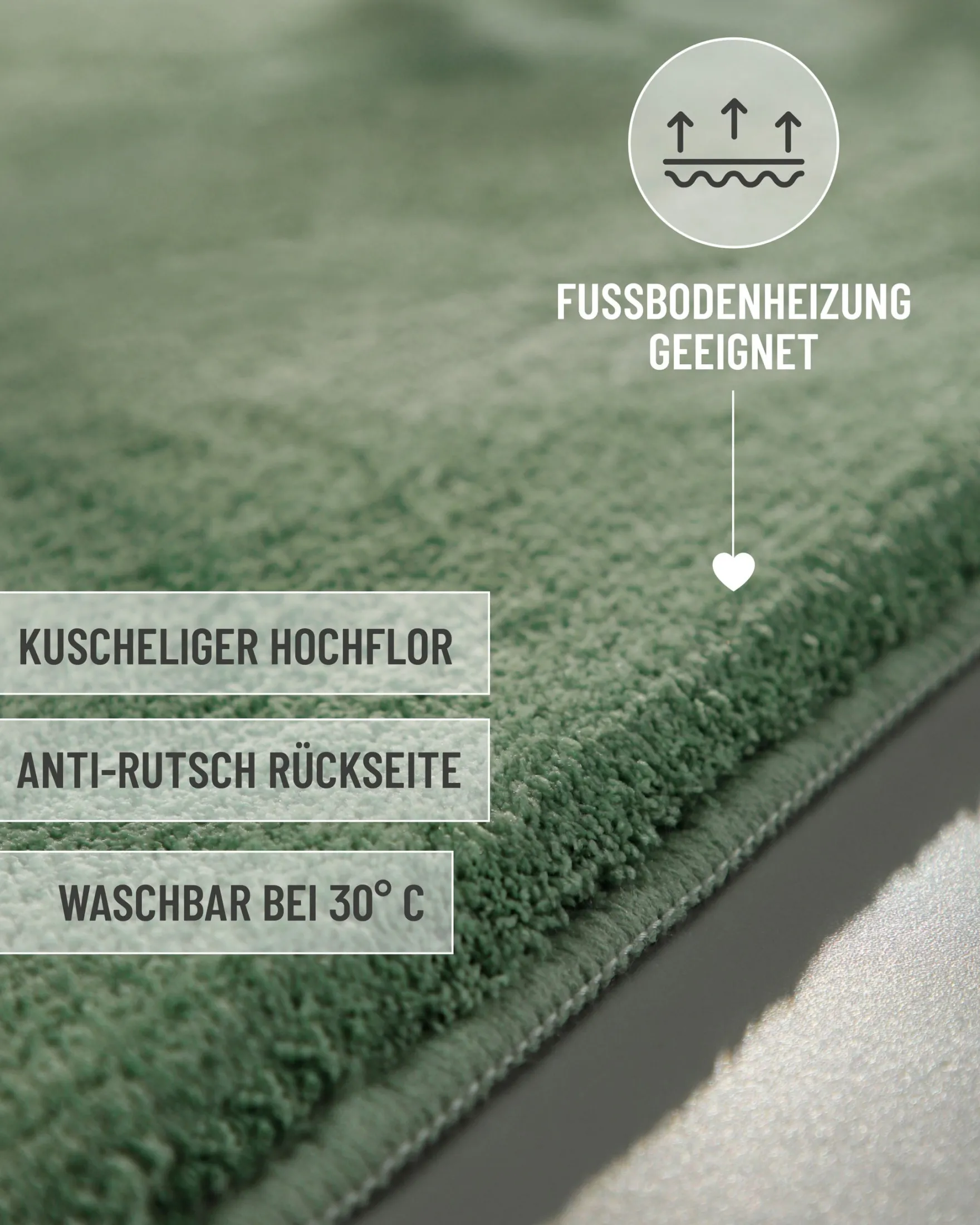 Badteppich Salbei Grün "Joris" WECONhome Basics