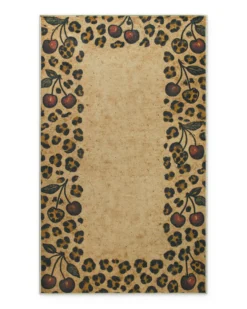 Badteppich Sand Gelb mit Vintage Animal Print "Catwalk" WECONhome