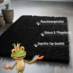 Badteppich Schwarz 