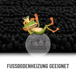 Badteppich Schwarz 