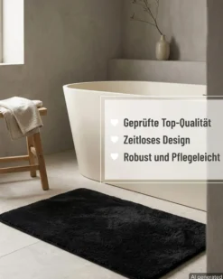 Badteppich Schwarz