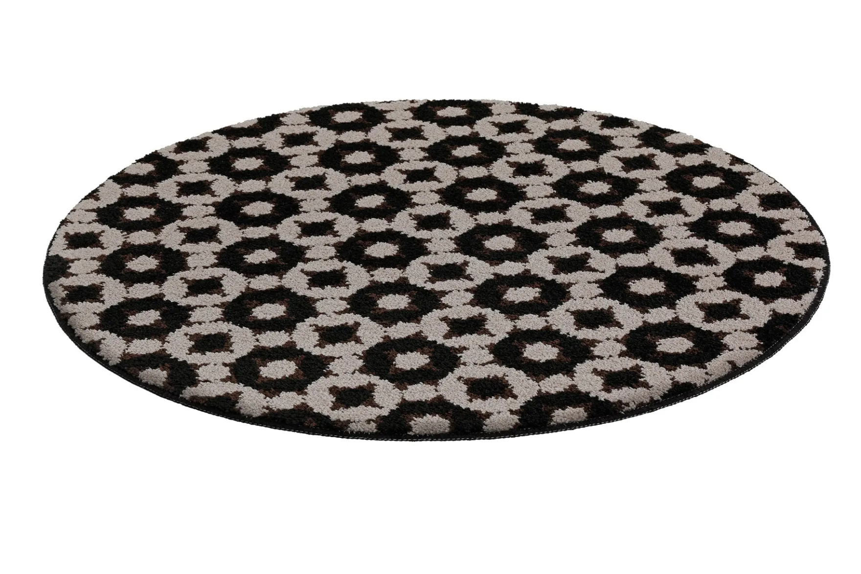 Badteppich Schwarz Taupe "J&J" WECONhome Basics