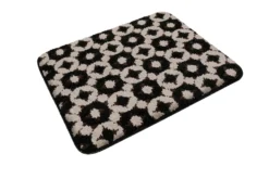 Badteppich Schwarz Taupe