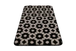 Badteppich Schwarz Taupe