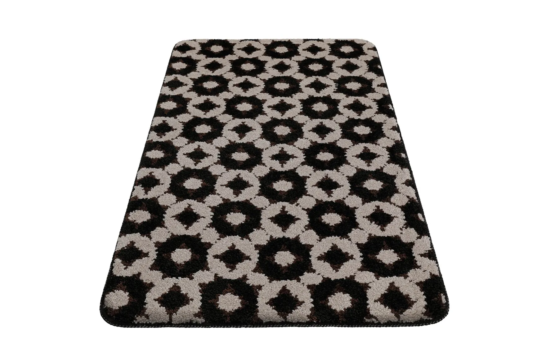 Badteppich Schwarz Taupe "J&J" WECONhome Basics