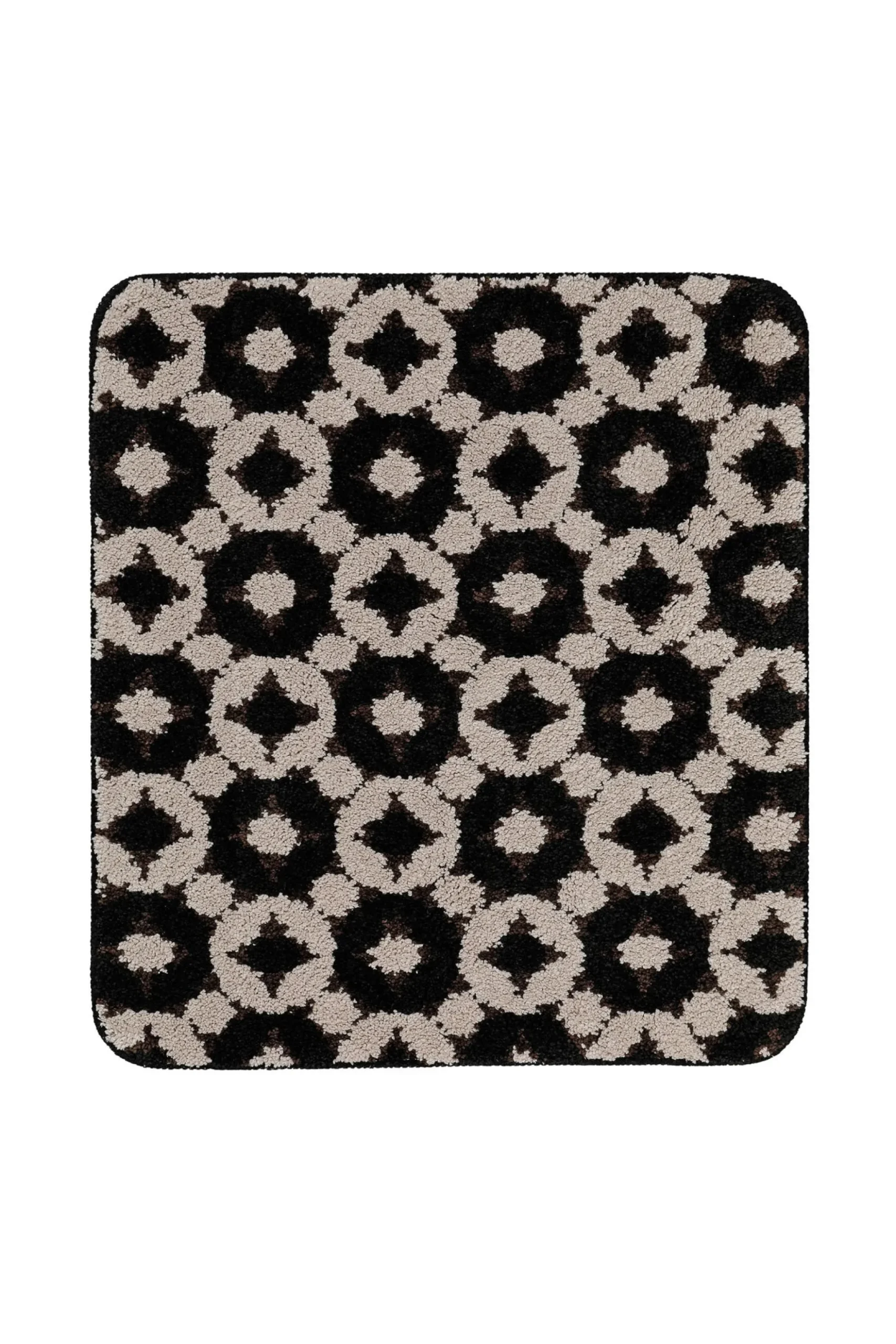 Badteppich Schwarz Taupe "J&J" WECONhome Basics