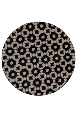Badteppich Schwarz Taupe
