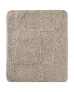 Badteppich Seiden Grau