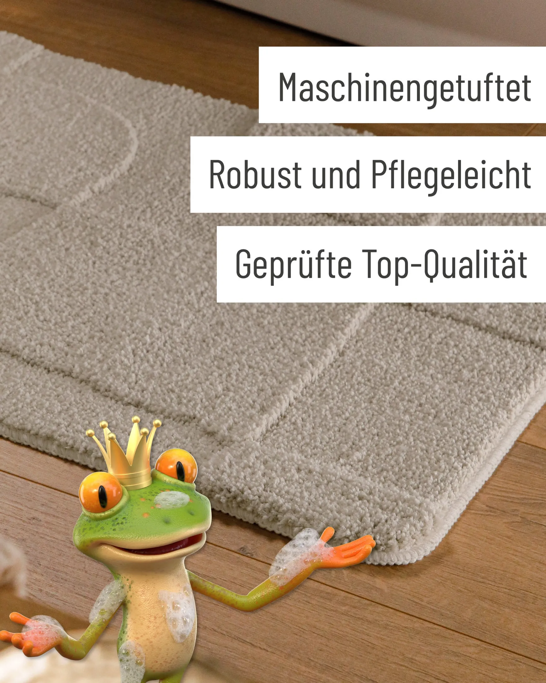 Badteppich Seiden Grau "Davie" WECONhome