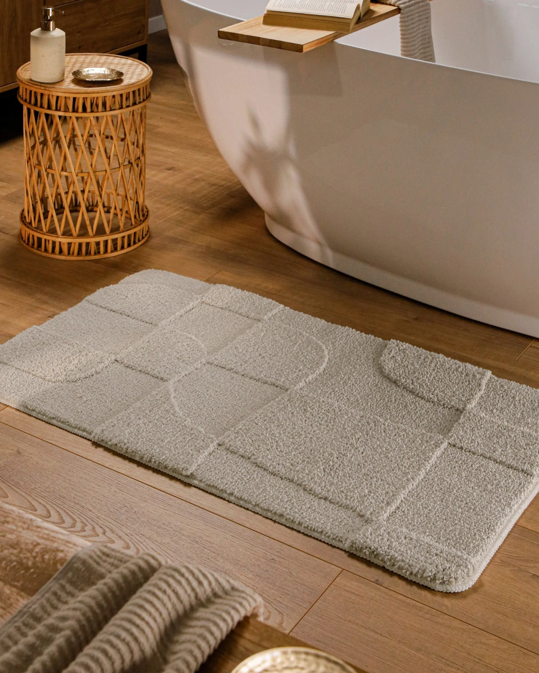 Badteppich Seiden Grau "Davie" WECONhome