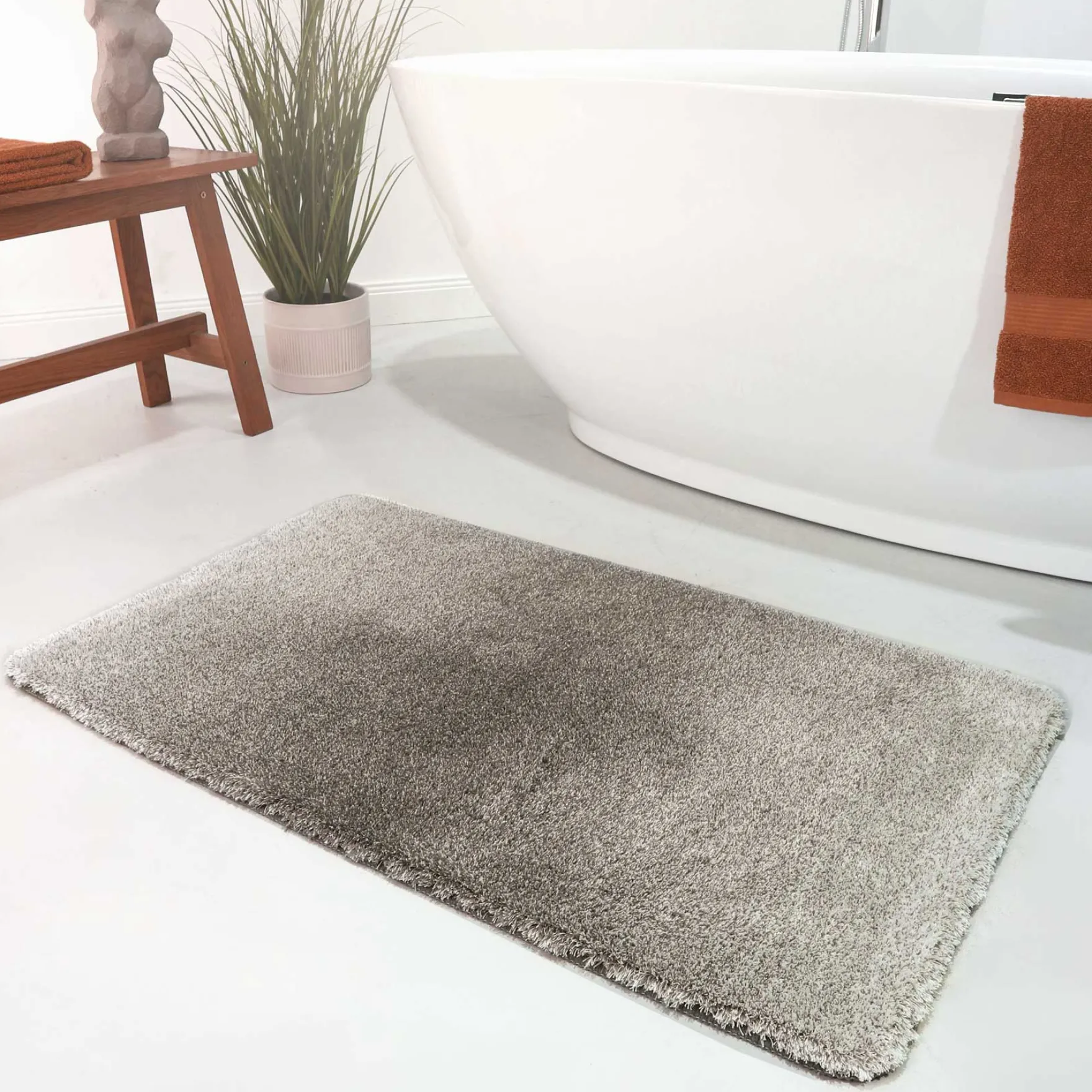 Badteppich Taupe meliert "Luuk" WECONhome Basics