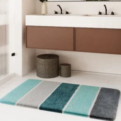 Badteppich Türkis Blau 