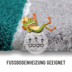Badteppich Türkis Blau 