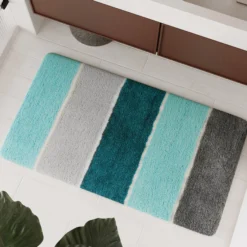 Badteppich Türkis Blau 
