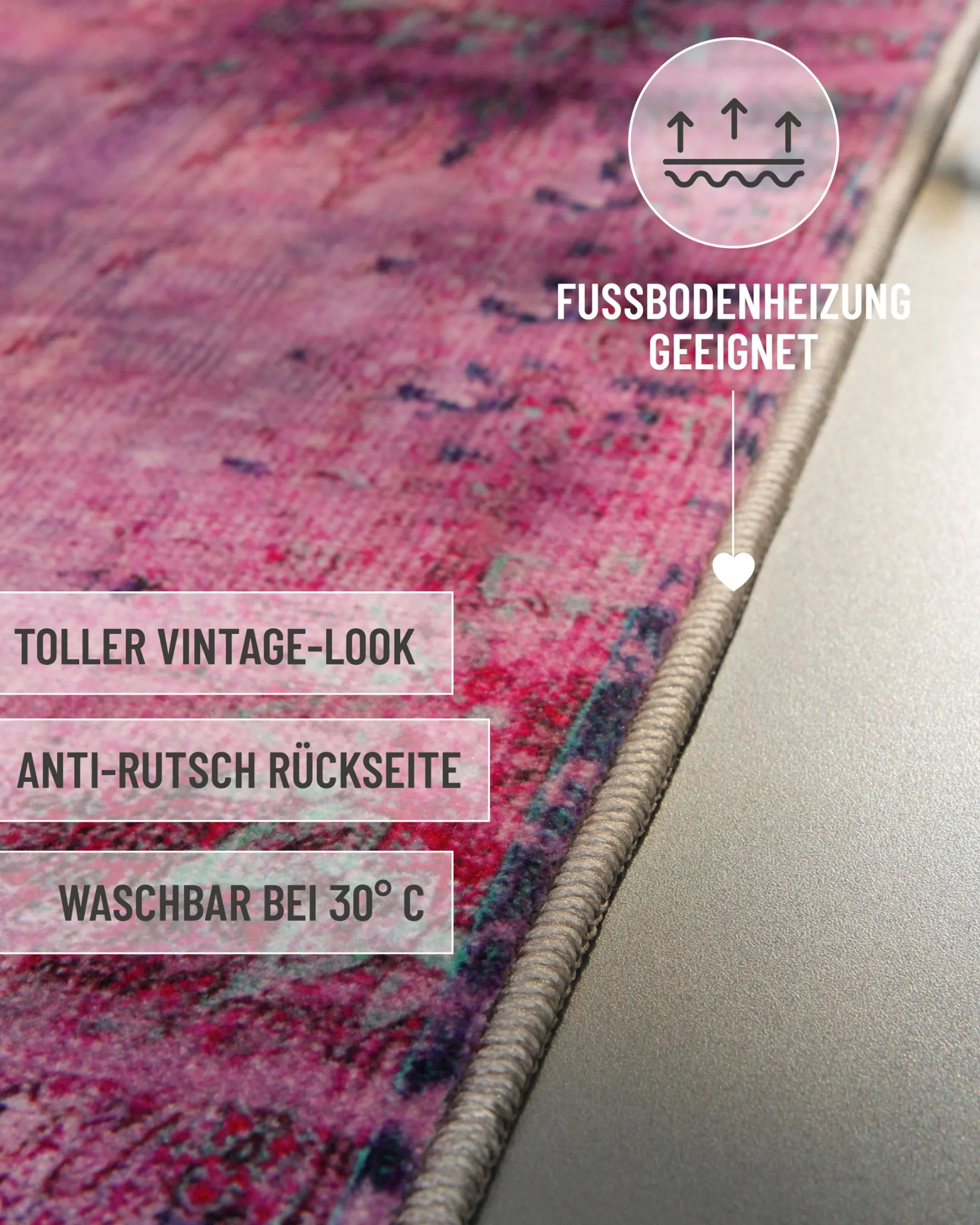 Badteppich Violett Multi "Healing" WECONhome