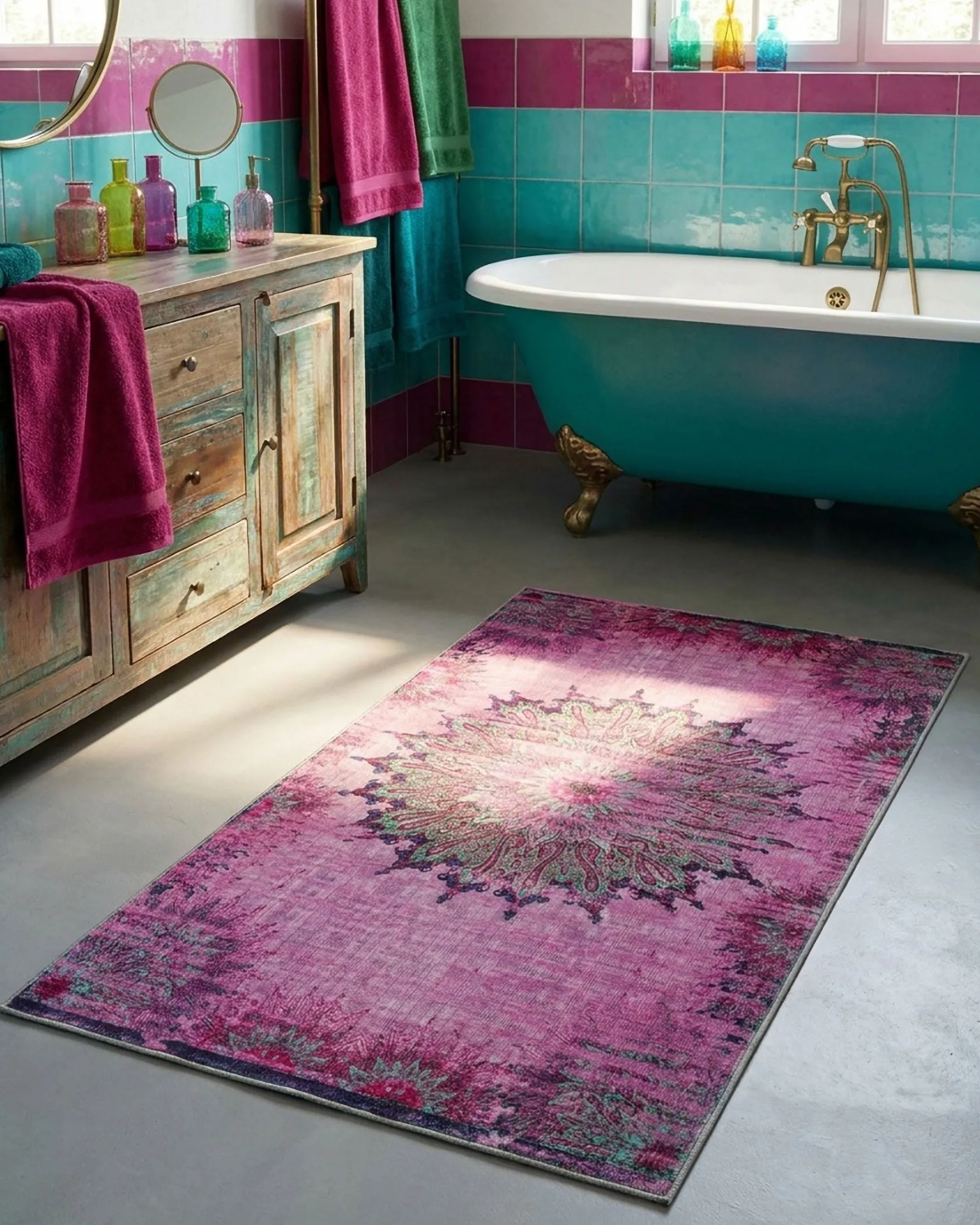 Badteppich Violett Multi "Healing" WECONhome
