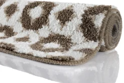 Badteppich Weiß Beige Braun 