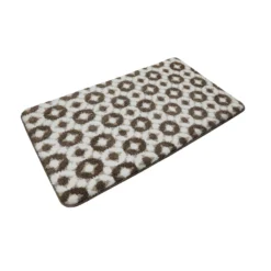 Badteppich Weiß Beige Braun 