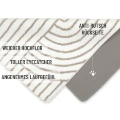 Badteppich Weiß Beige "Hilda" WECONhome Basics